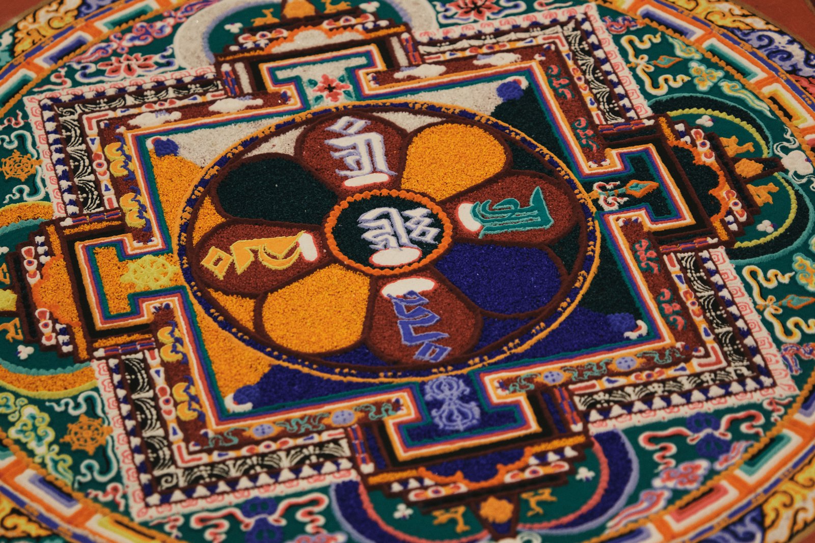 Sandmandala in der Pagode